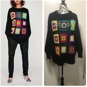 Zara knit: crochet oversized sweater ✨SZ:S